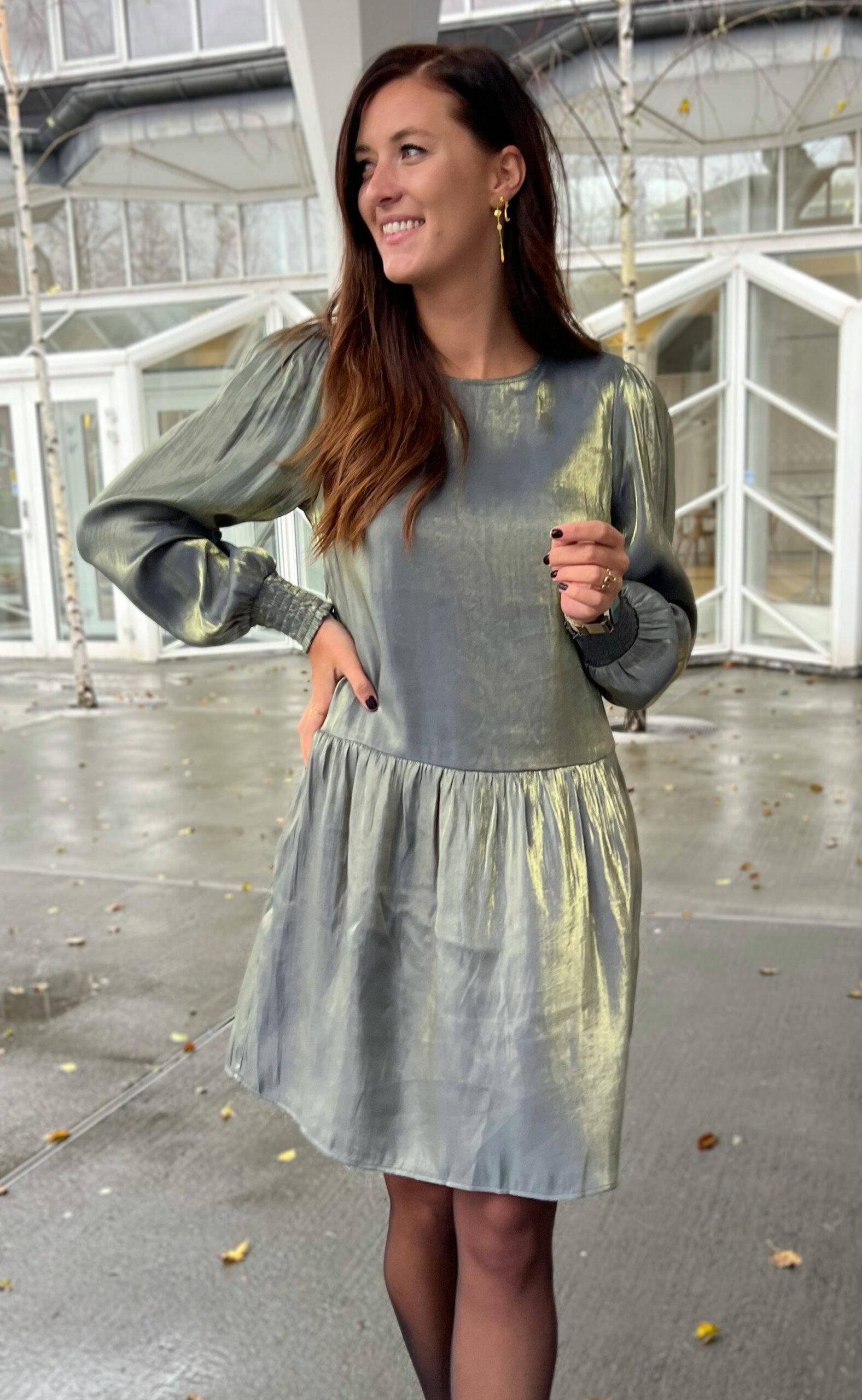 Say Ina Copenhagen Kjole Elina Green Glitter