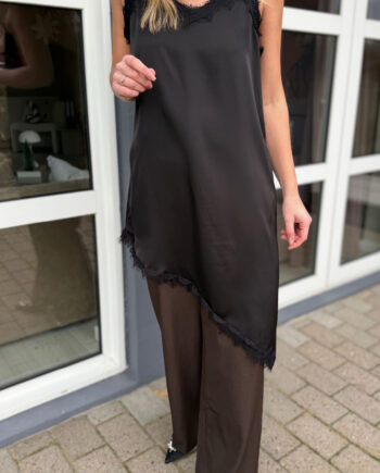 Say Ina Copenhagen Kjole Lavi Lace Black Satin