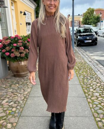 Say Ina Copenhagen Kjole Pernille Plisse Brown