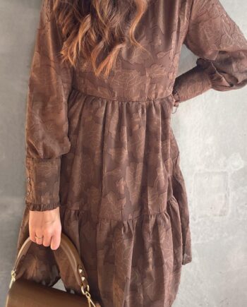 Say Ina Copenhagen Kjole Stina Brown Leaf