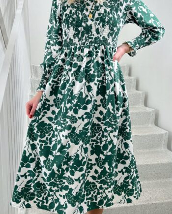 Say Ina Copenhagen Kjole Veronica Green Flower