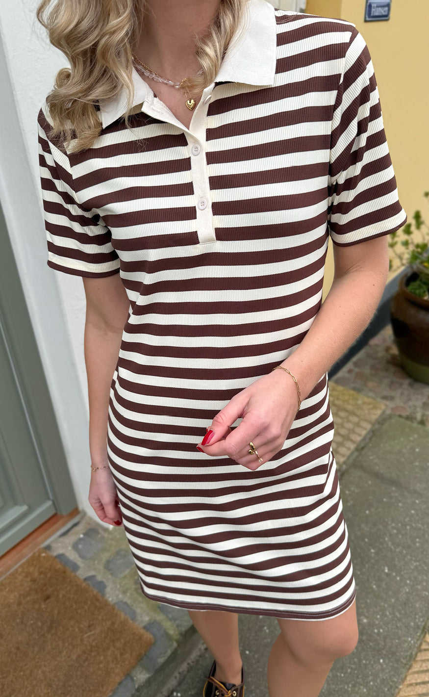 Say Ina Copenhagen Polo Kjole Pamela Brown Striped