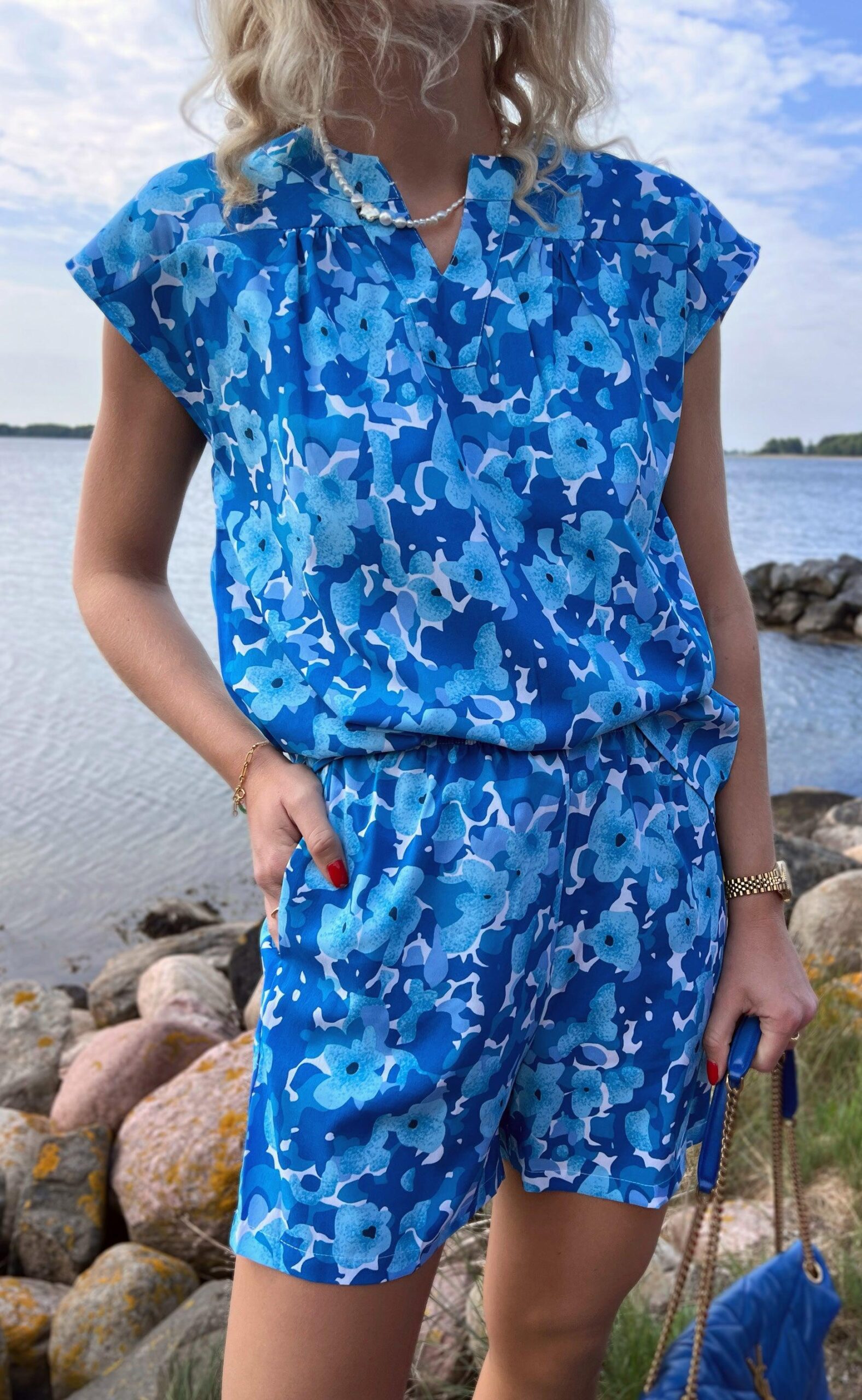 Say Ina Copenhagen Shorts Amelia Blue Flower