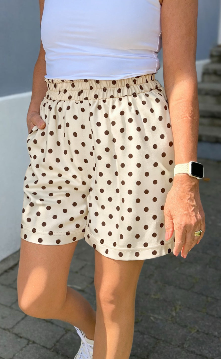 Say Ina Copenhagen Shorts Liv Beige Dots