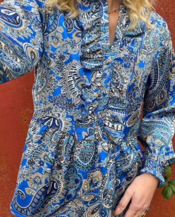 Say Ina Copenhagen Skjorte Evie New Blue Paisley