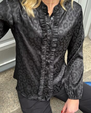 Say Ina Copenhagen Skjorte Florina Black Leopard