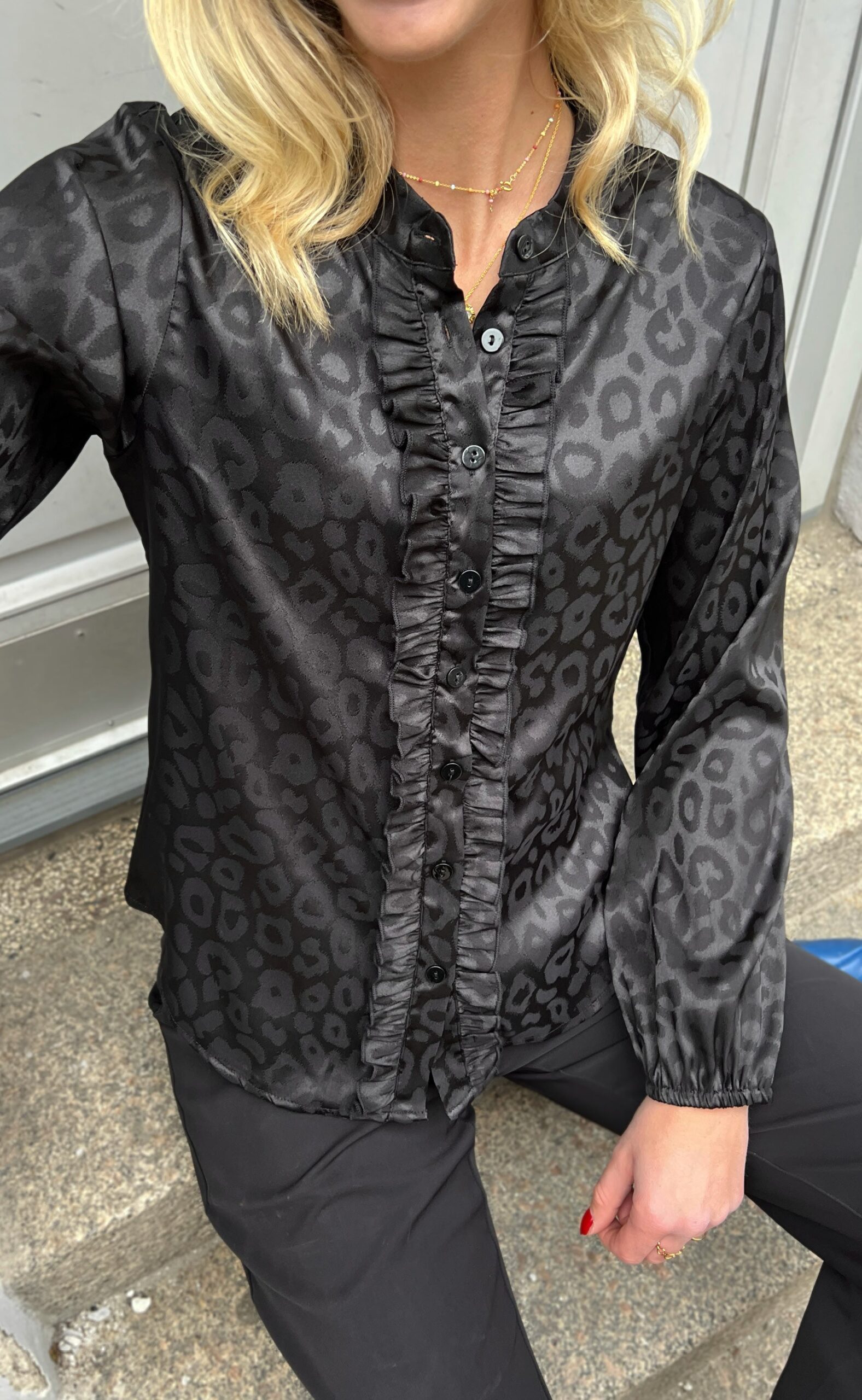 Say Ina Copenhagen Skjorte Florina Black Leopard