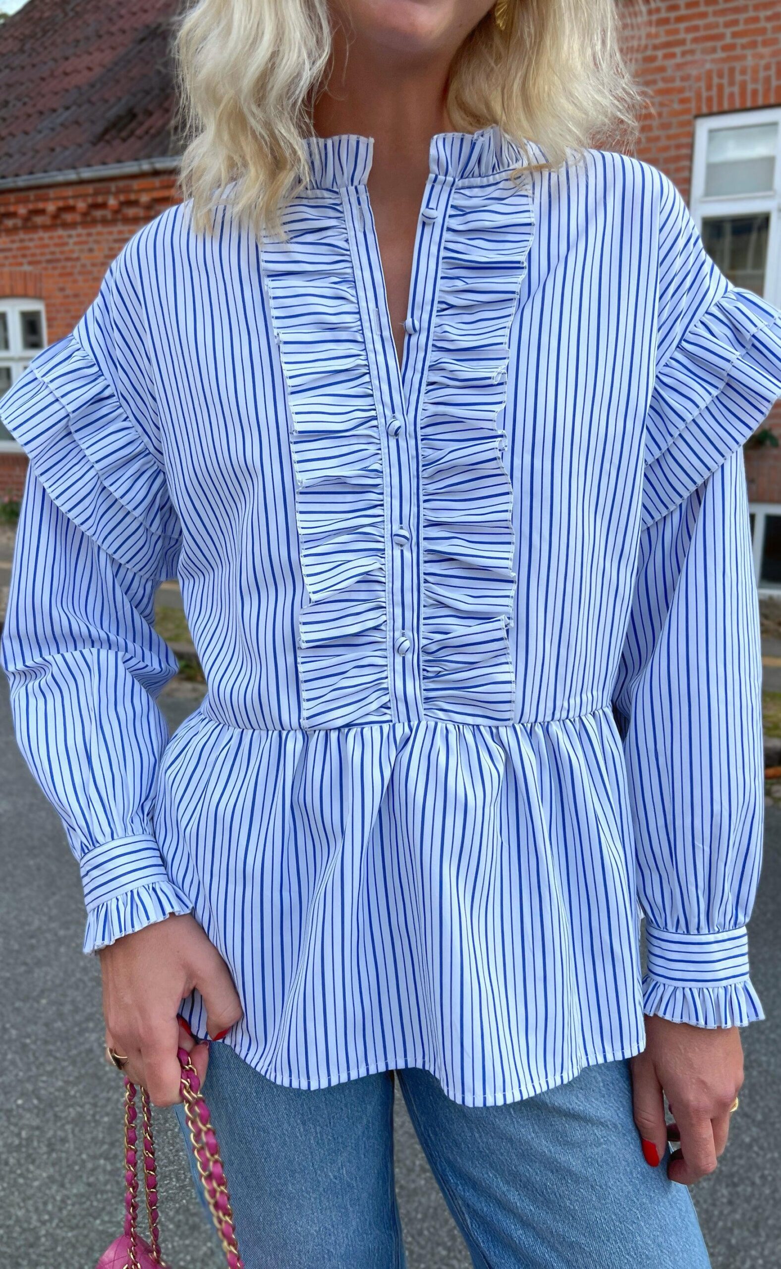 Say Ina Copenhagen Skjorte Frida White Blue Stripes