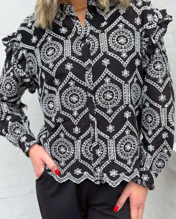 Say Ina Copenhagen Skjorte Selina Black   White