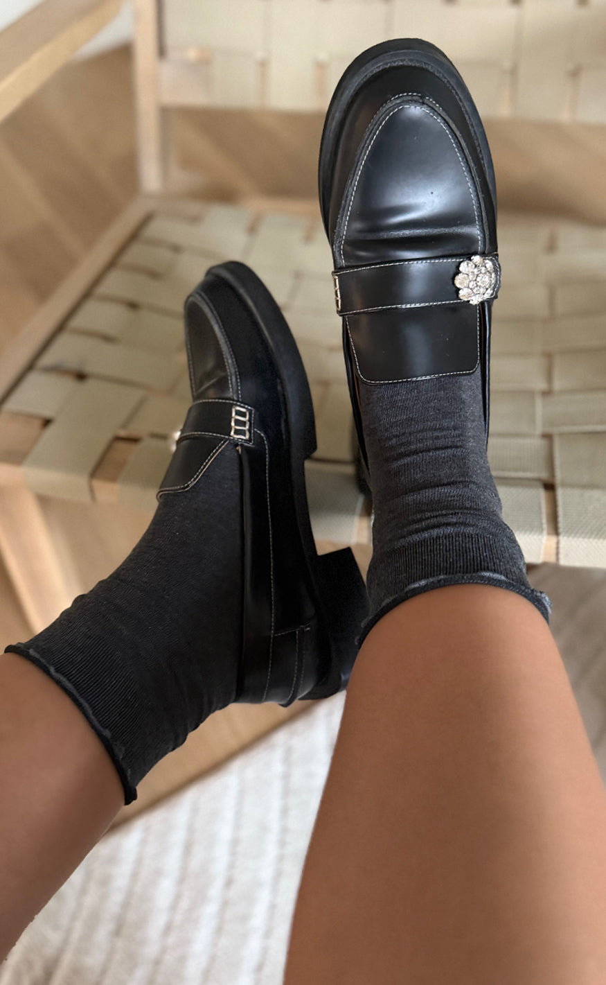 Say Ina Copenhagen Strømper Alina -pack Dark Grey Melange