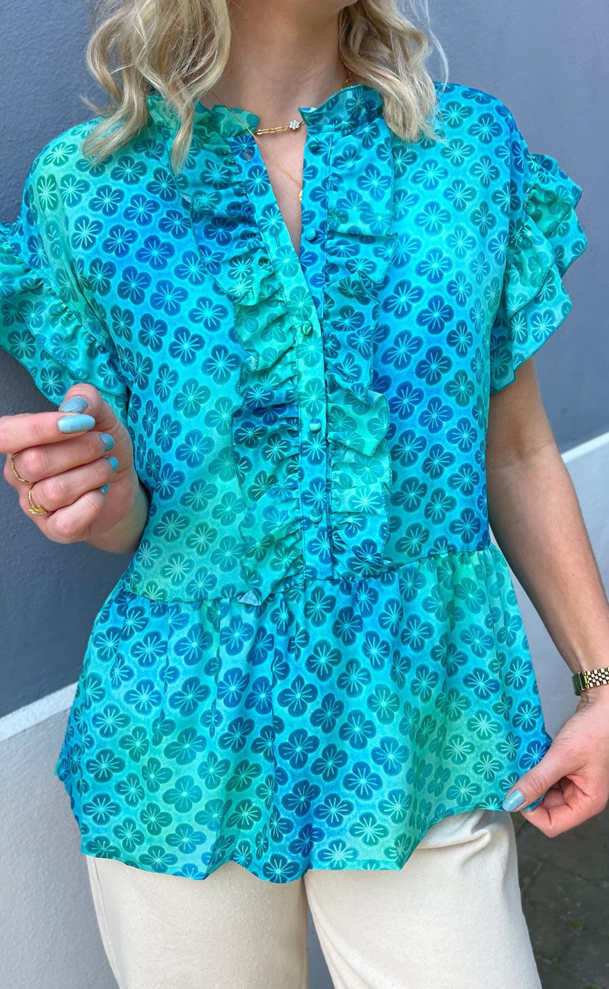 Say Ina Copenhagen Top Freya Aqua