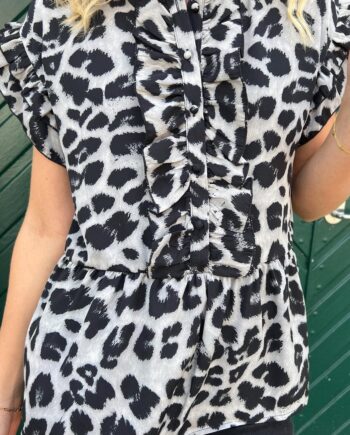 Say Ina Copenhagen Top Freya Grey Leopard