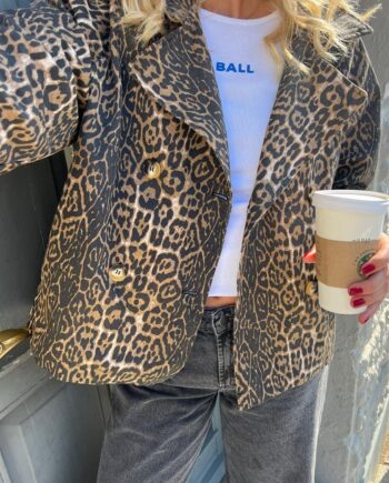 Say Ina Copenhagen Trenchcoat   Jakke Sally Leopard