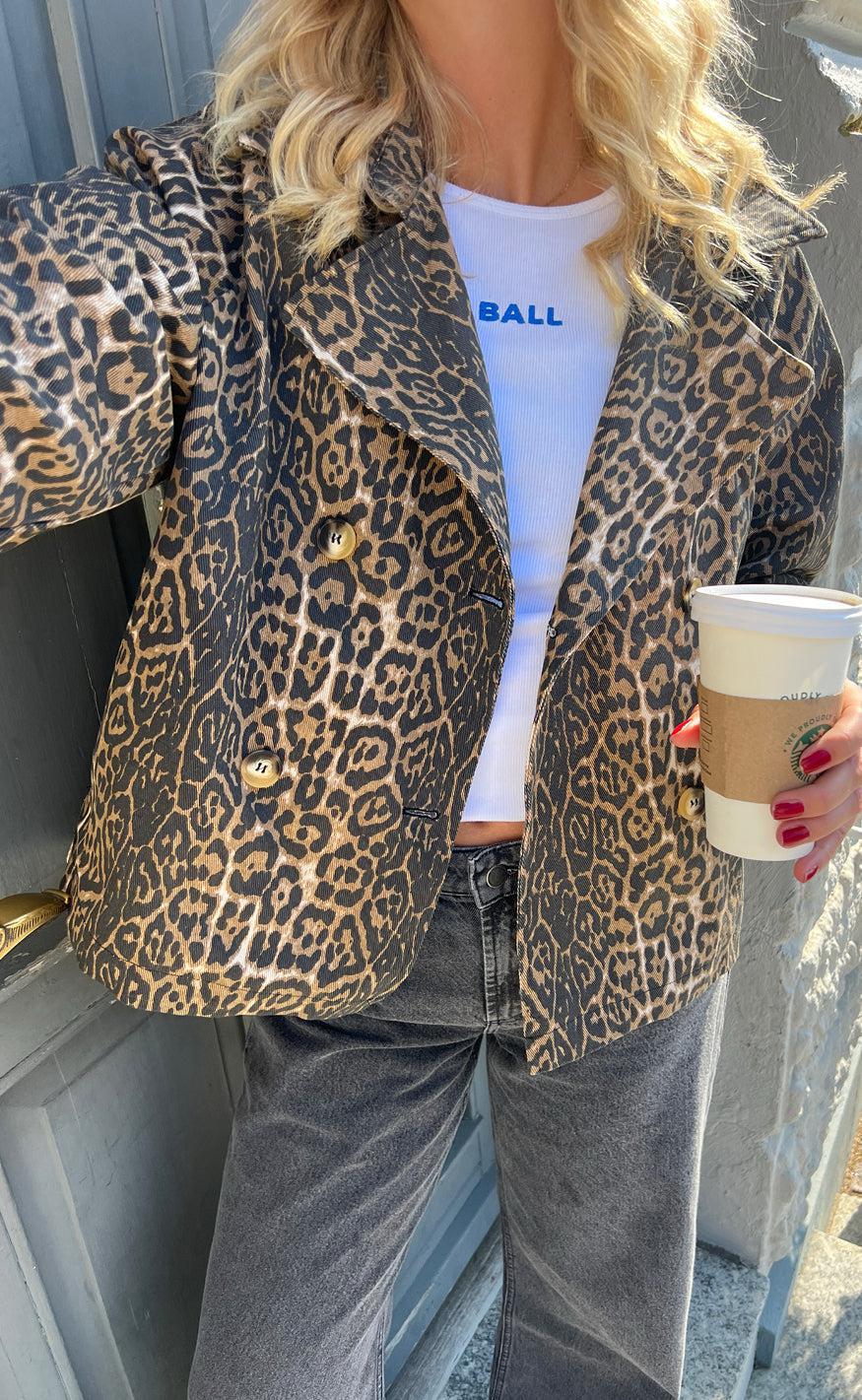 Say Ina Copenhagen Trenchcoat Jakke Sally Leopard