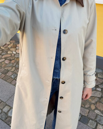 Say Ina Copenhagen Trenchcoat Louisa Long Beige    Corduroy
