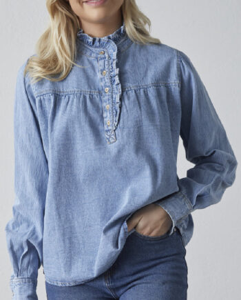Sisters Point Bluse Ubisa    Denim