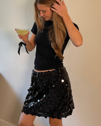 Sisters Point Nederdel Gavea-  Sk Black Glitter