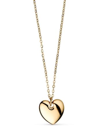 Smykkeli Copenhagen Halskæde Houston Heart Gold Colour