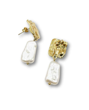 Smykkeli Copenhagen øreringe Luna Pearl Gold Colour