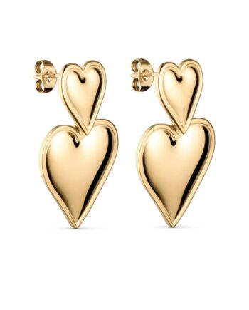 Smykkeli Copenhagen øreringe Marseille Heart Gold Colour
