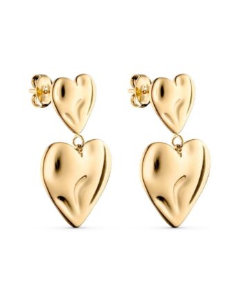 Smykkeli Copenhagen øreringe Odessa Heart Gold Colour