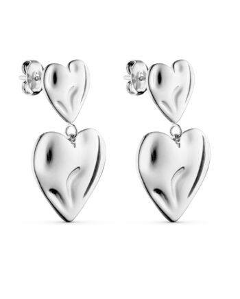 Smykkeli Copenhagen øreringe Odessa Heart Silver Colour
