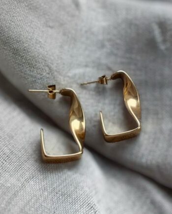 Smykkeli Copenhagen øreringe Twisted Gold Colour