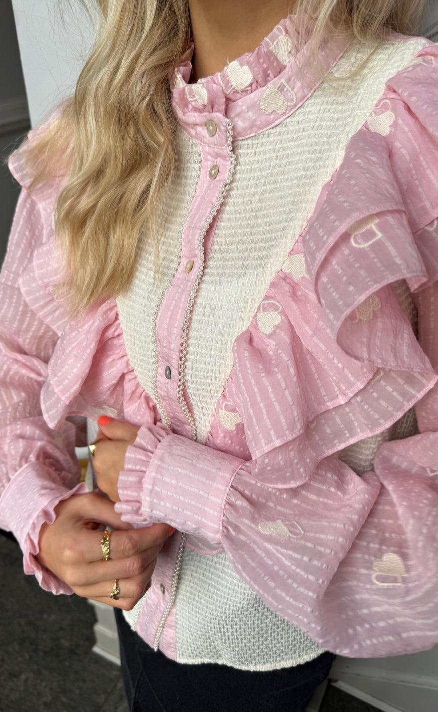 Stories From The Atelier Skjorte Paradise Rosa White