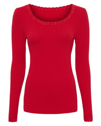 Tim   Simonsen Bluse Frida Rib Rosso