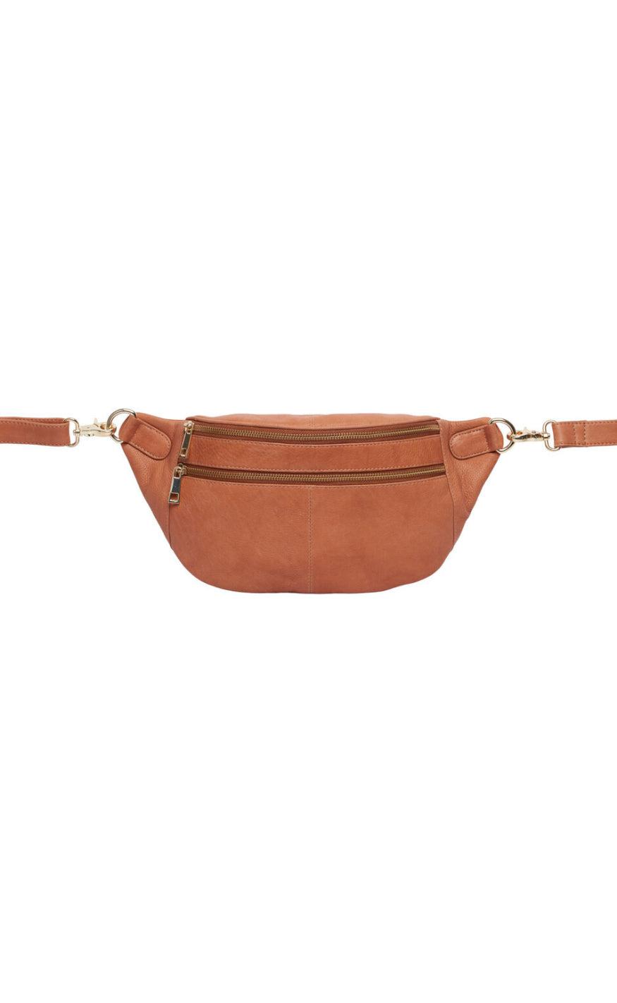 Tim   Simonsen Taske Astrid Bumbag Cognac   Gold