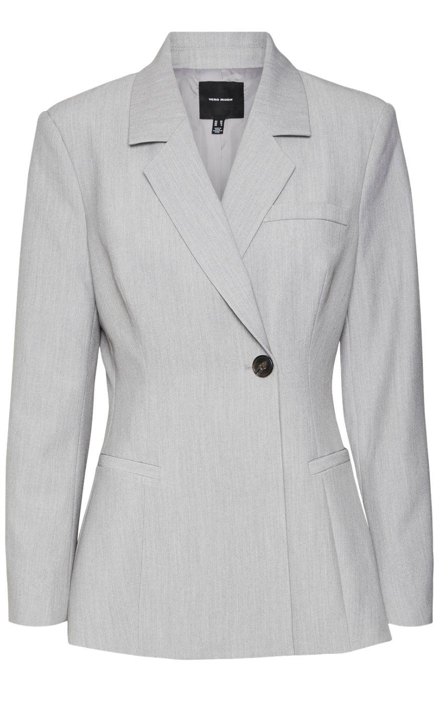 Vero Moda Blazer Troian Asymmetrical Oatmeal Melange