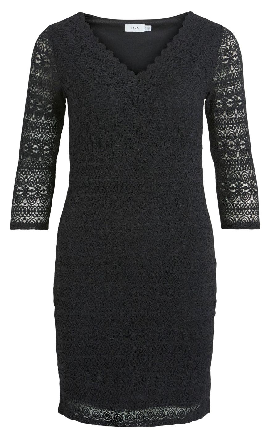 Vila Kjole Chikka Lace Black