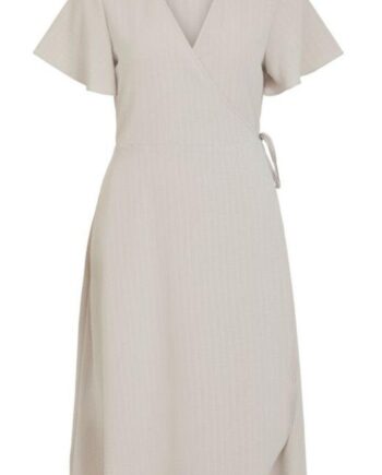 Vila Kjole Lovie Wrap Midi Dove