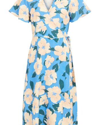 Vila Kjole Lovie Wrap Midi French Blue