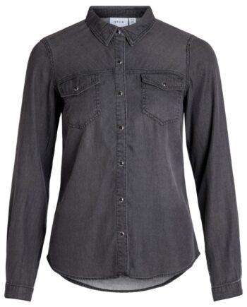 Vila Skjorte Bista Denim Black
