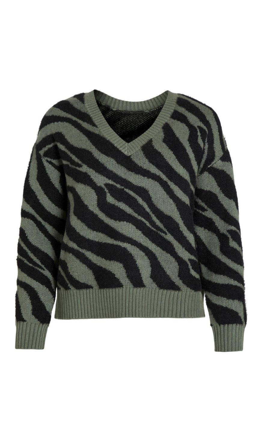 Vila Striktrøje Ril Feami Laurel Wreath Black
