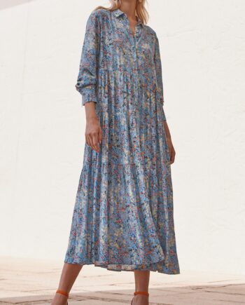 Yas Kjole Santos Dusk Blue