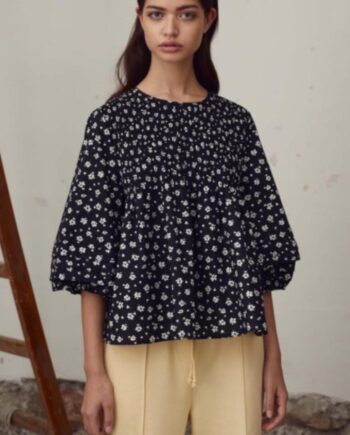 -view Bluse Ocean Black Print