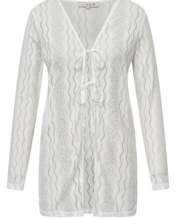 -view Cardigan Mona White