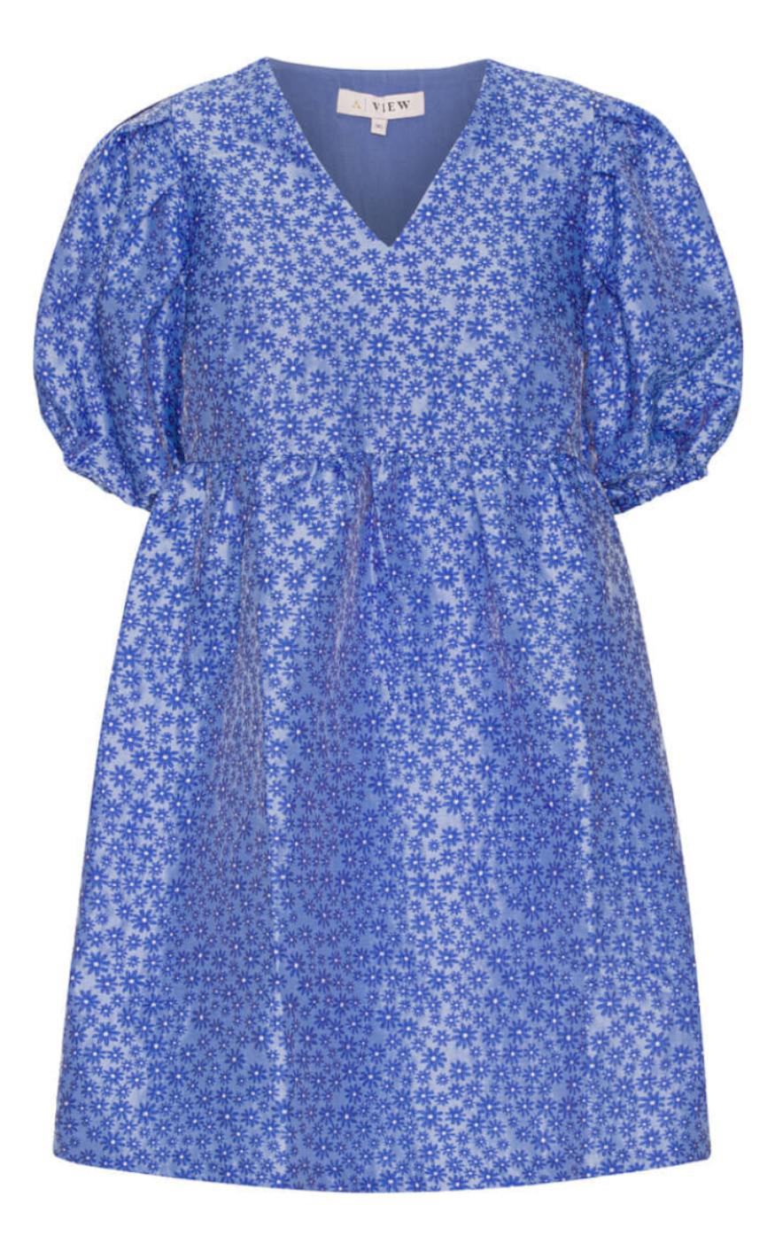 -view Kjole Lotusina New Blue