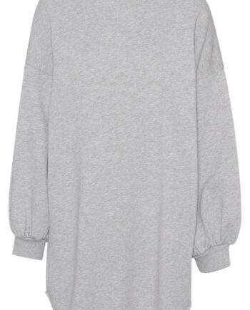 -view Kjole Olga Long Light Grey Melange