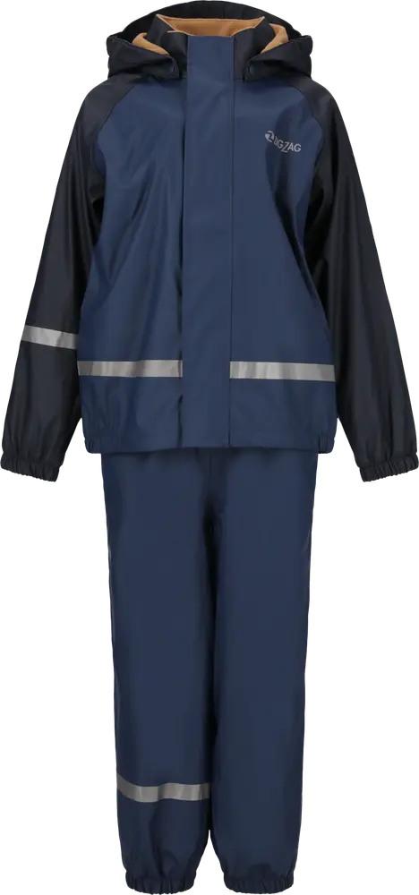 Augus Regnsæt Fleece Dark Denim 104
