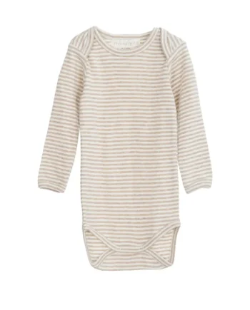 Baby Stribet Body Oatstripe 80