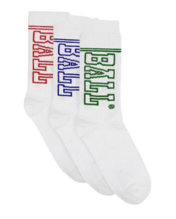 Ball Original Strømper   Pack White Multi Logo