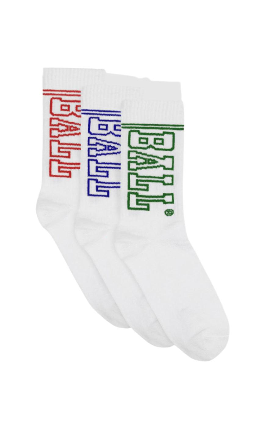Ball Original Strømper Pack White Multi Logo