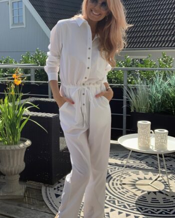 Basic Apparel Buksedragt Vilde Bright White