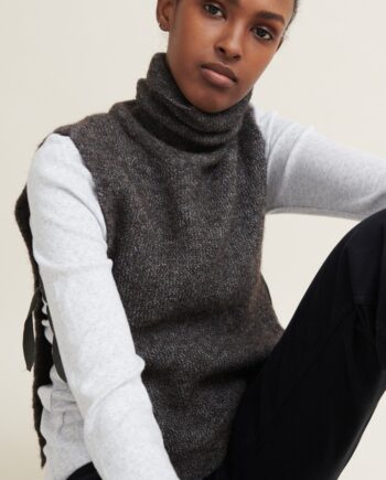Basic Apparel Vest Filippa Dark Grey Melange