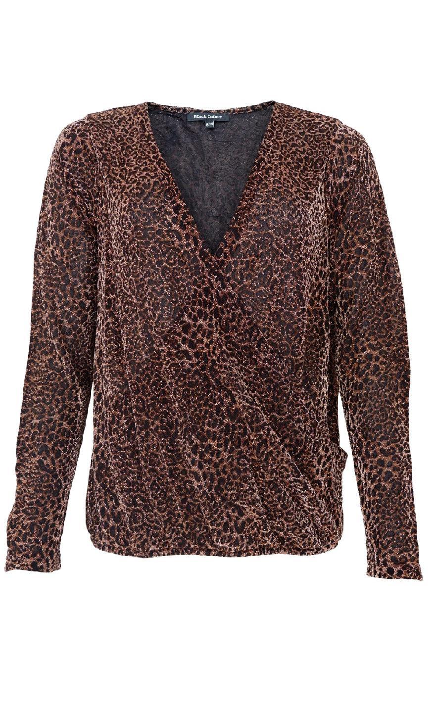 Black Colour Bluse Chris Mesh Bronze