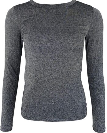 Black Colour Bluse Faye Black   Silver