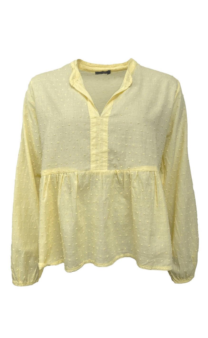 Black Colour Bluse Frigg Cotton Lt  Yellow